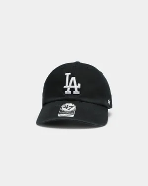 47 Brand Men's Los Angeles Dodgers Clean up Strapback Black/White