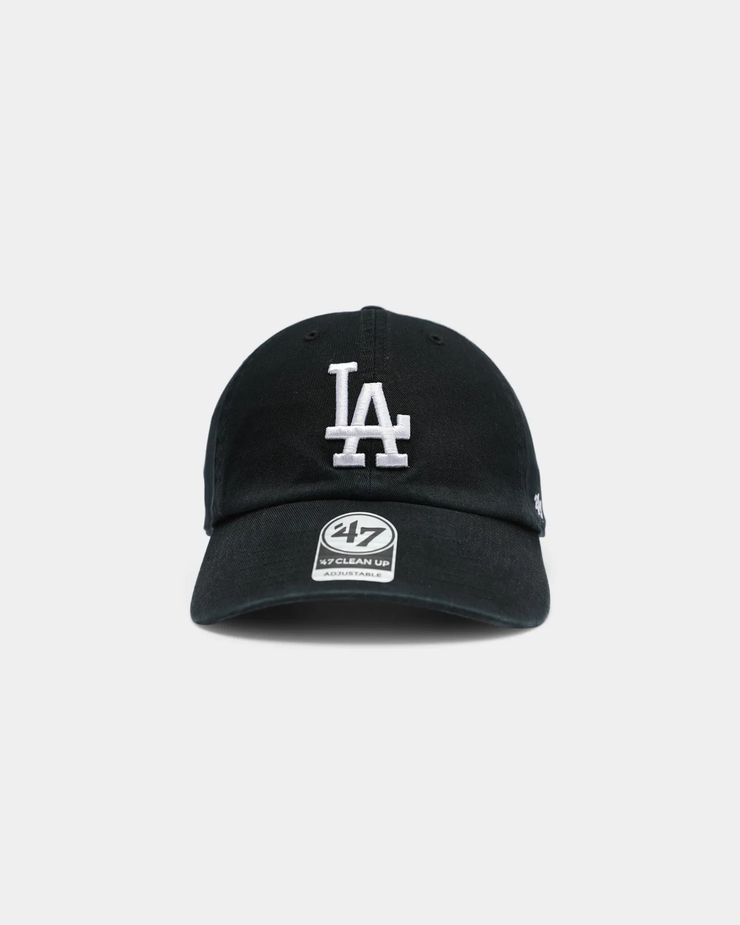 47 Brand Men's Los Angeles Dodgers Clean up Strapback Black/White