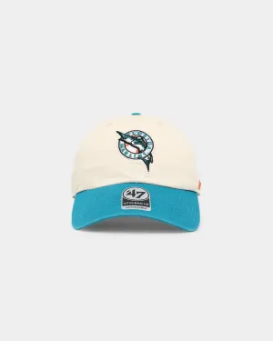 47 Brand Miami Marlins Clean Up Strapback Natural