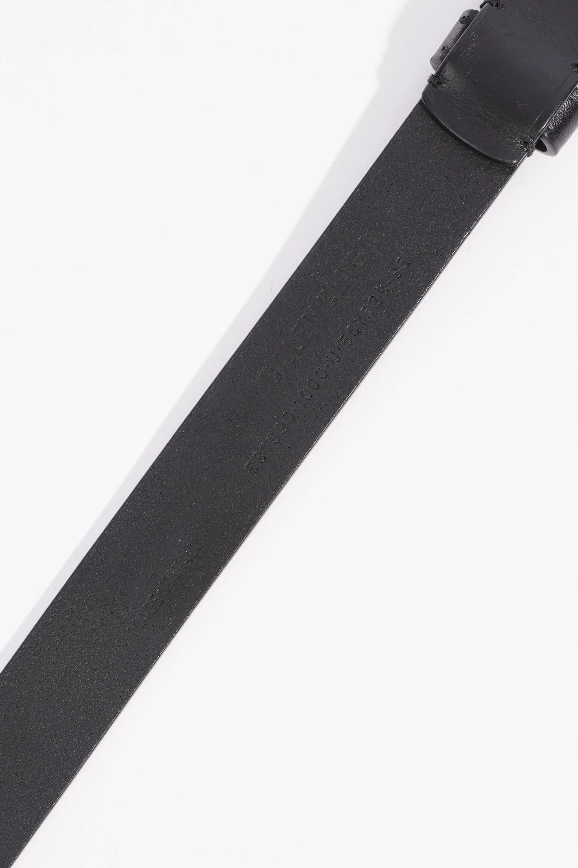 Balenciaga Womens Thin Buckle Belt Black Leather 85cm - 33"