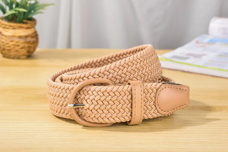 Belt Elastic Belt Canvas for Both Male and Female Pin Buckle Casual All-Match