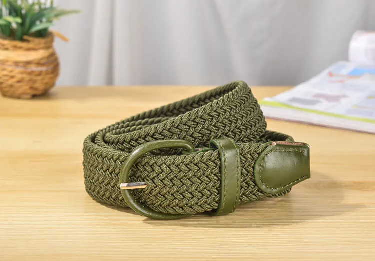 Belt Elastic Belt Canvas for Both Male and Female Pin Buckle Casual All-Match