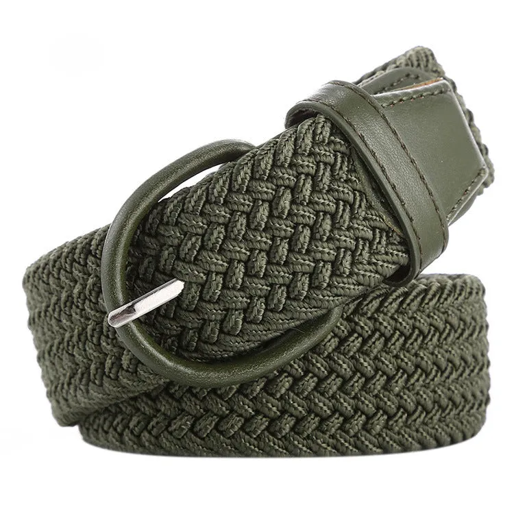 Belt Elastic Belt Canvas for Both Male and Female Pin Buckle Casual All-Match