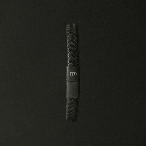 Black Edition Leather Bracelet Riley