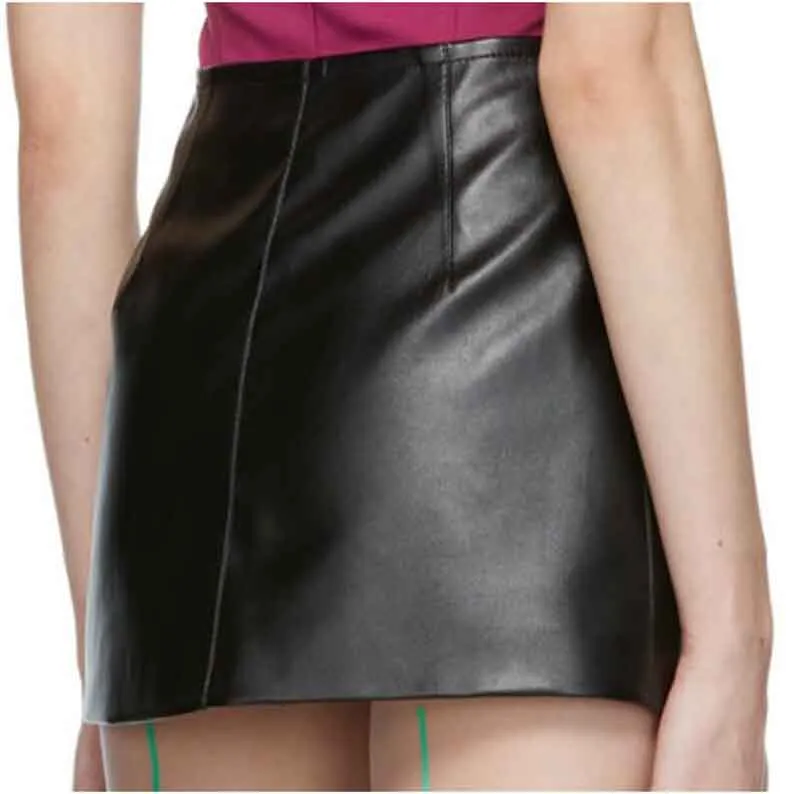 Black Mini Leather Skirt