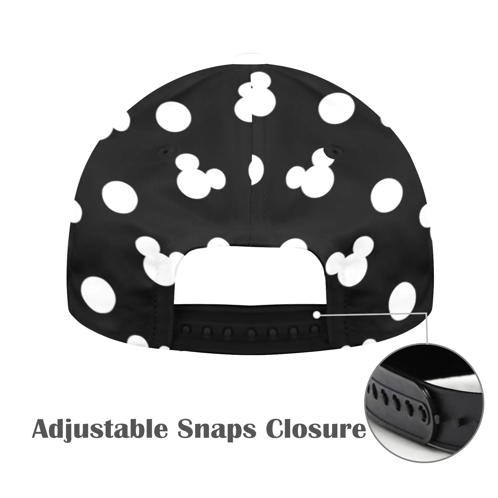 Black With White Mickey Polka Dots Hat