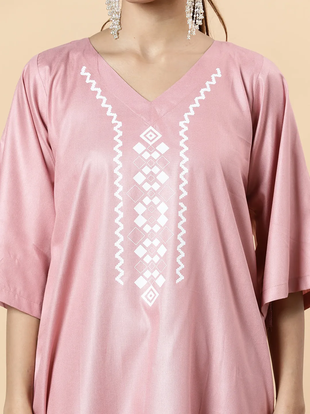 Blush Rayon Kurti - Aurora