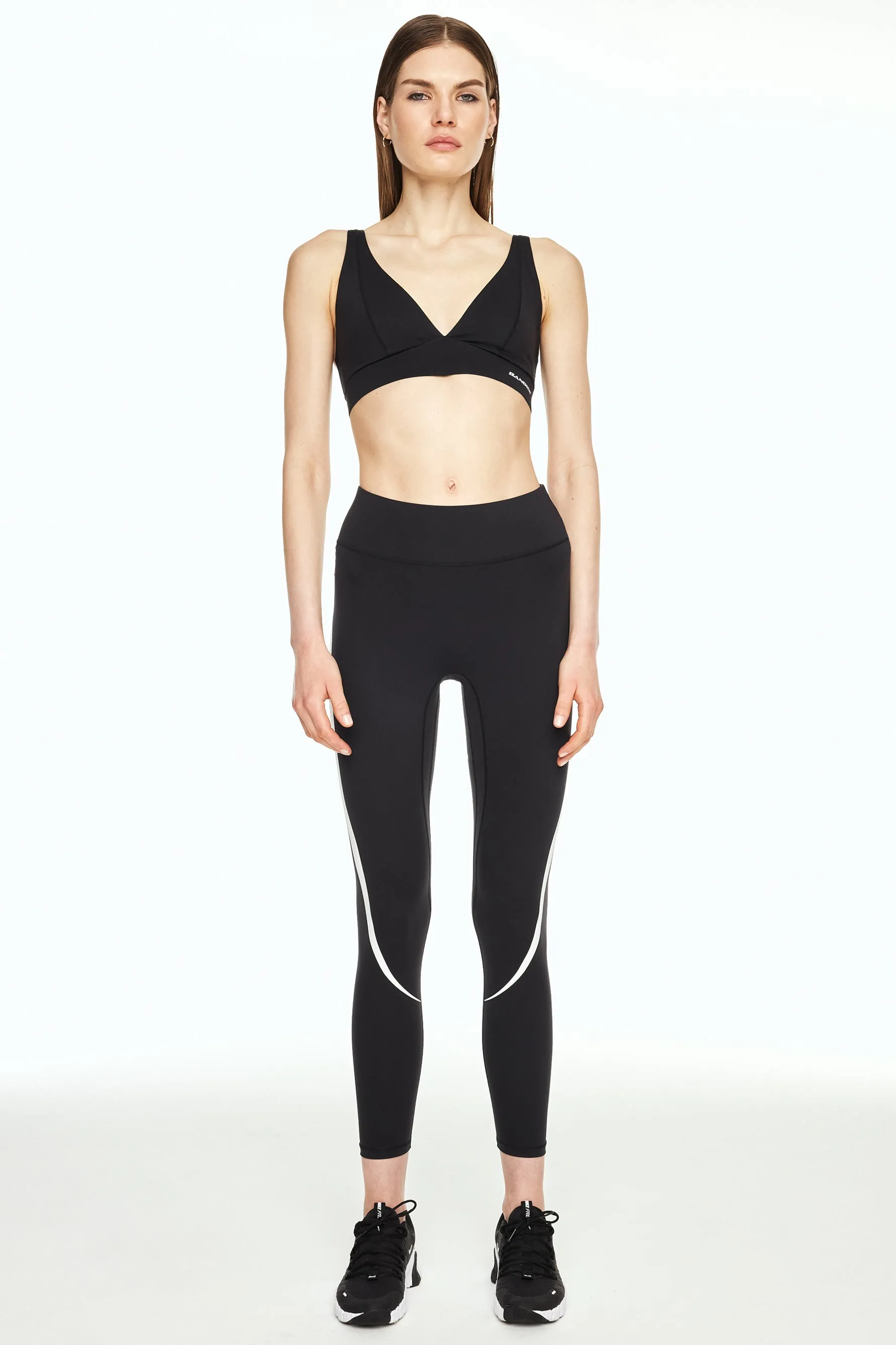 Center Stage Contrast Legging - Black/white