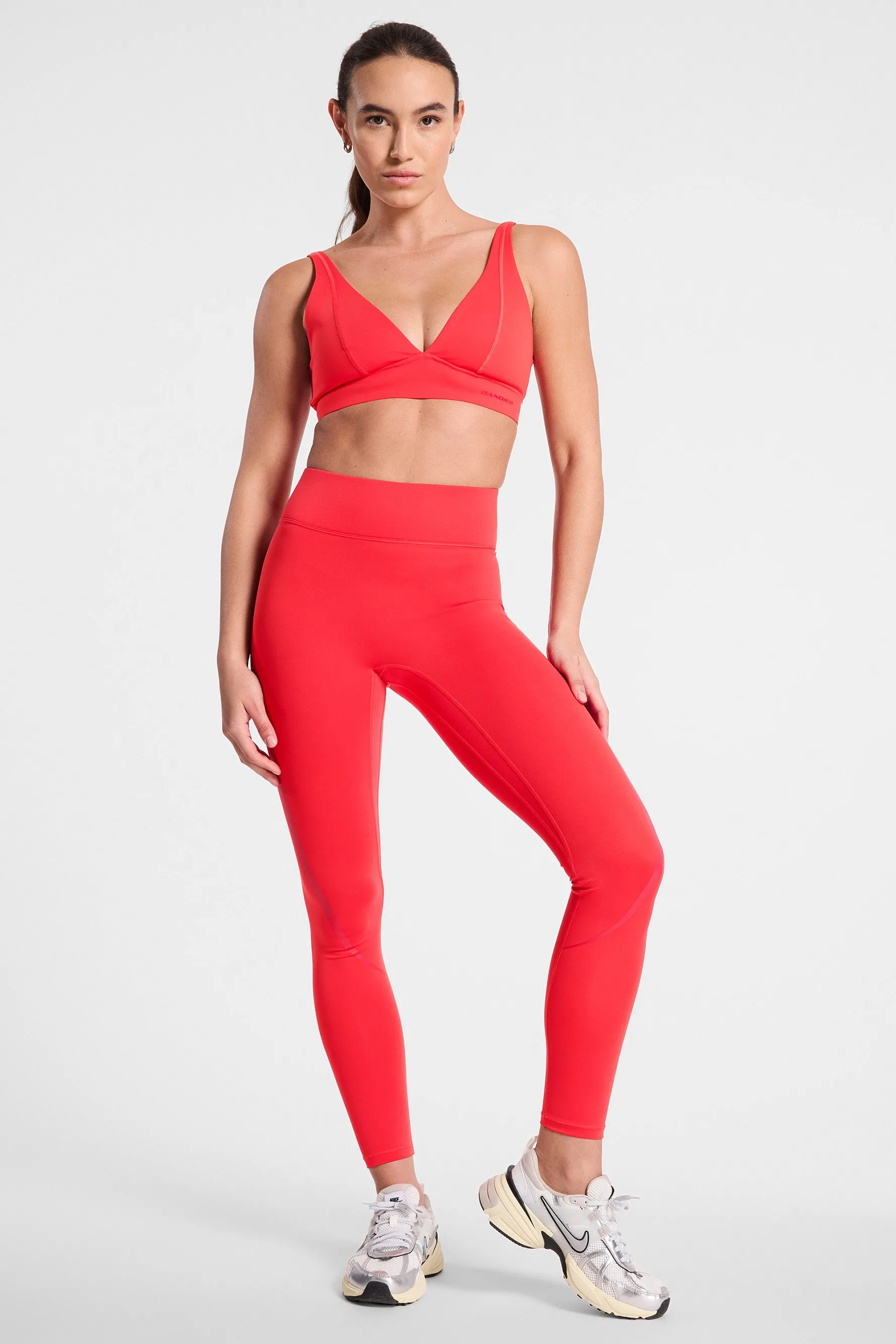 Center Stage Contrast Legging - Lollipop/tango Red