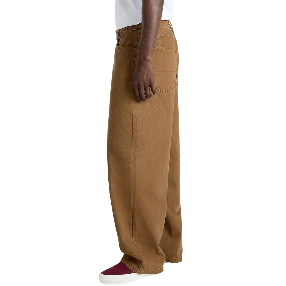 Check-5 Baggy Denim Pants Sepia