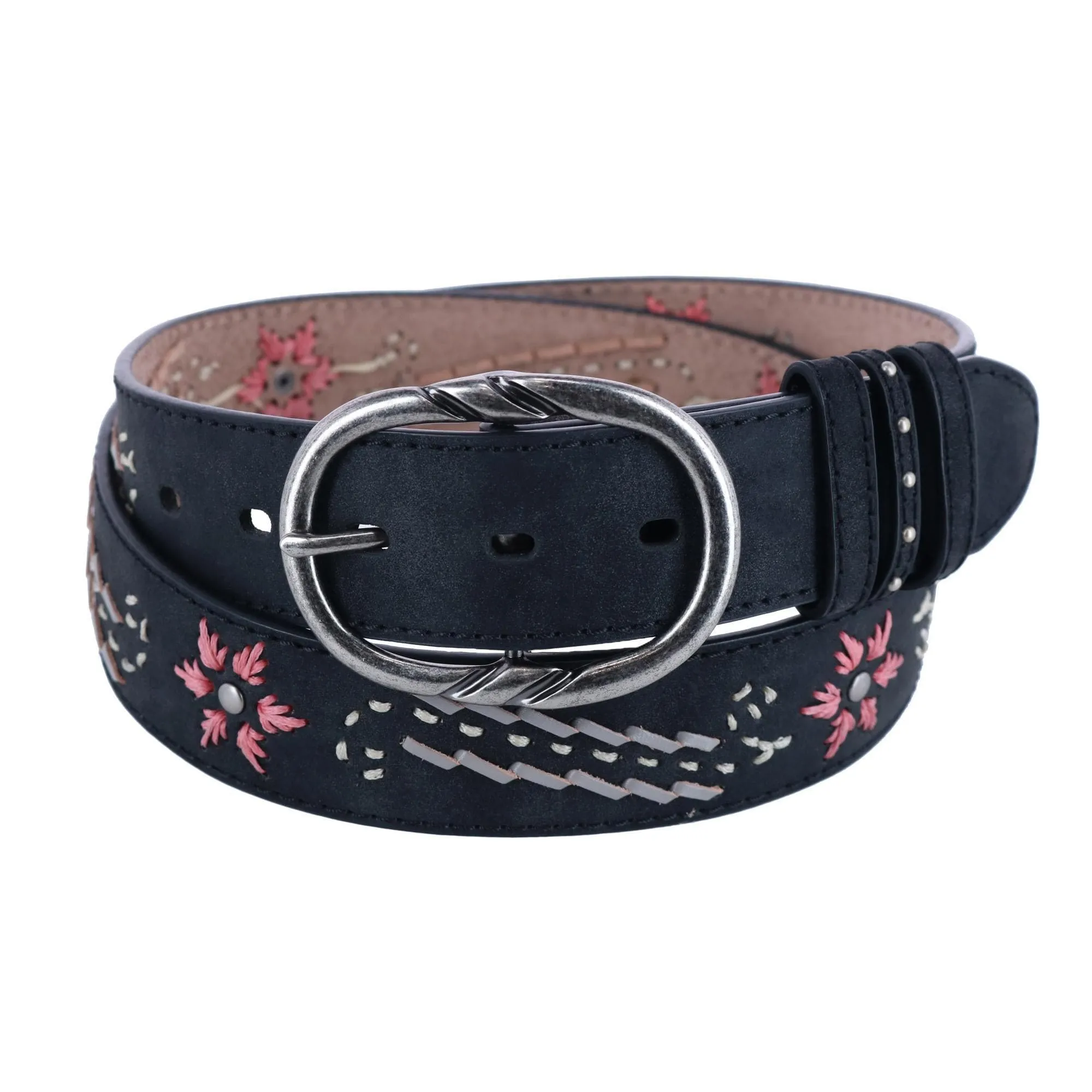 Cowgirls Rock Women's Distressed Belt with Embroidery