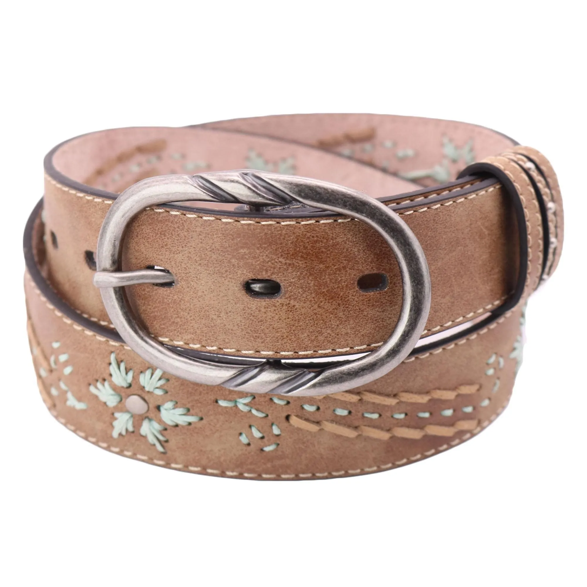 Cowgirls Rock Women's Distressed Belt with Embroidery