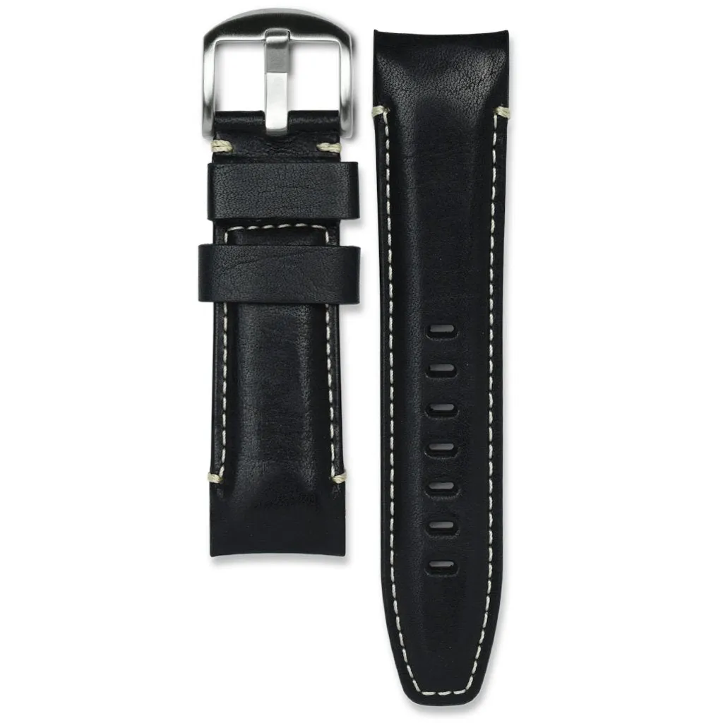 Curved End Leather Strap for Panerai Luminor Submersible Models with Tang Buckle