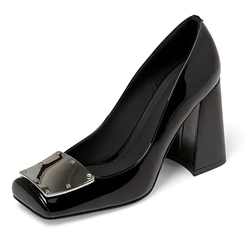 Diana Black Block Heels