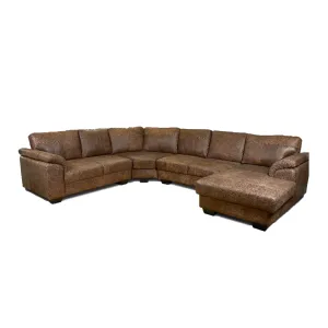 Earthline Sabie 4 Piece Corner Sofa Brown