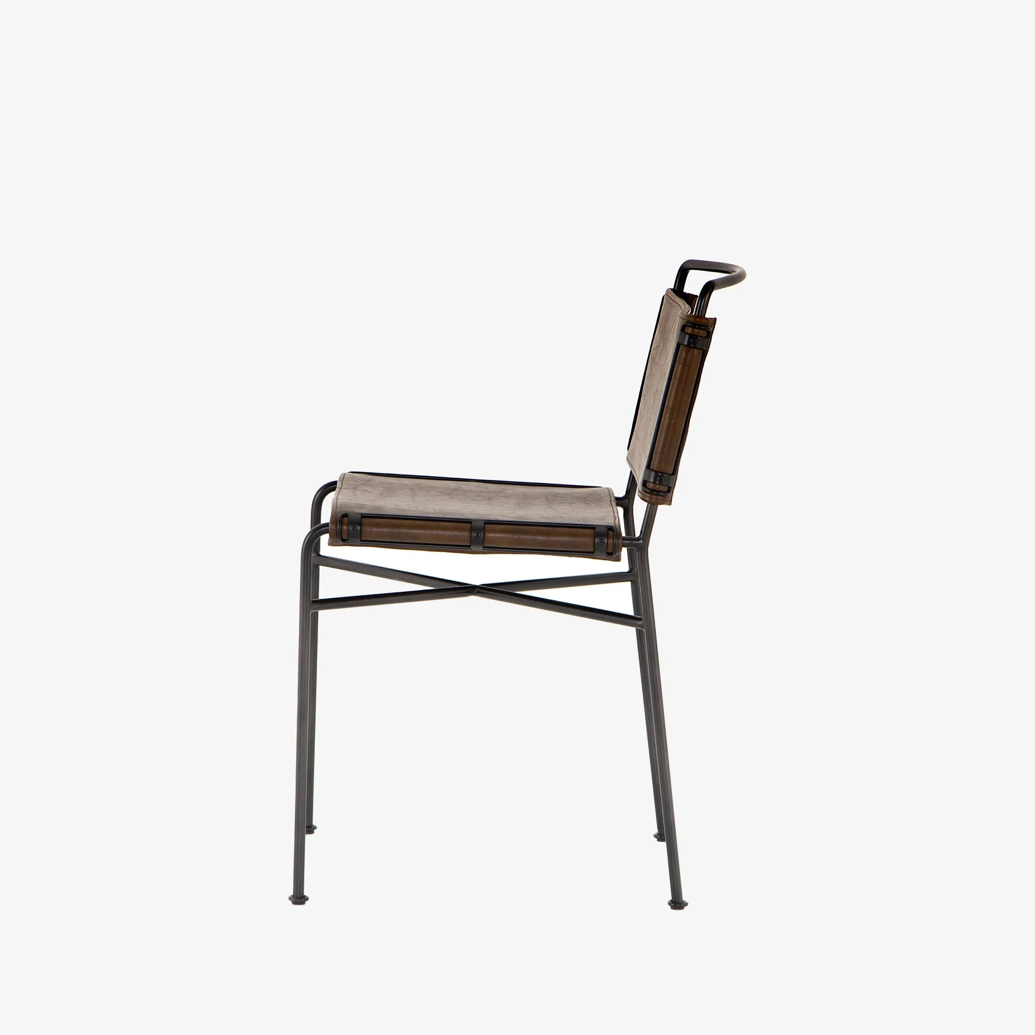 Four Hands Wharton Dining Chair - Distressed Brown