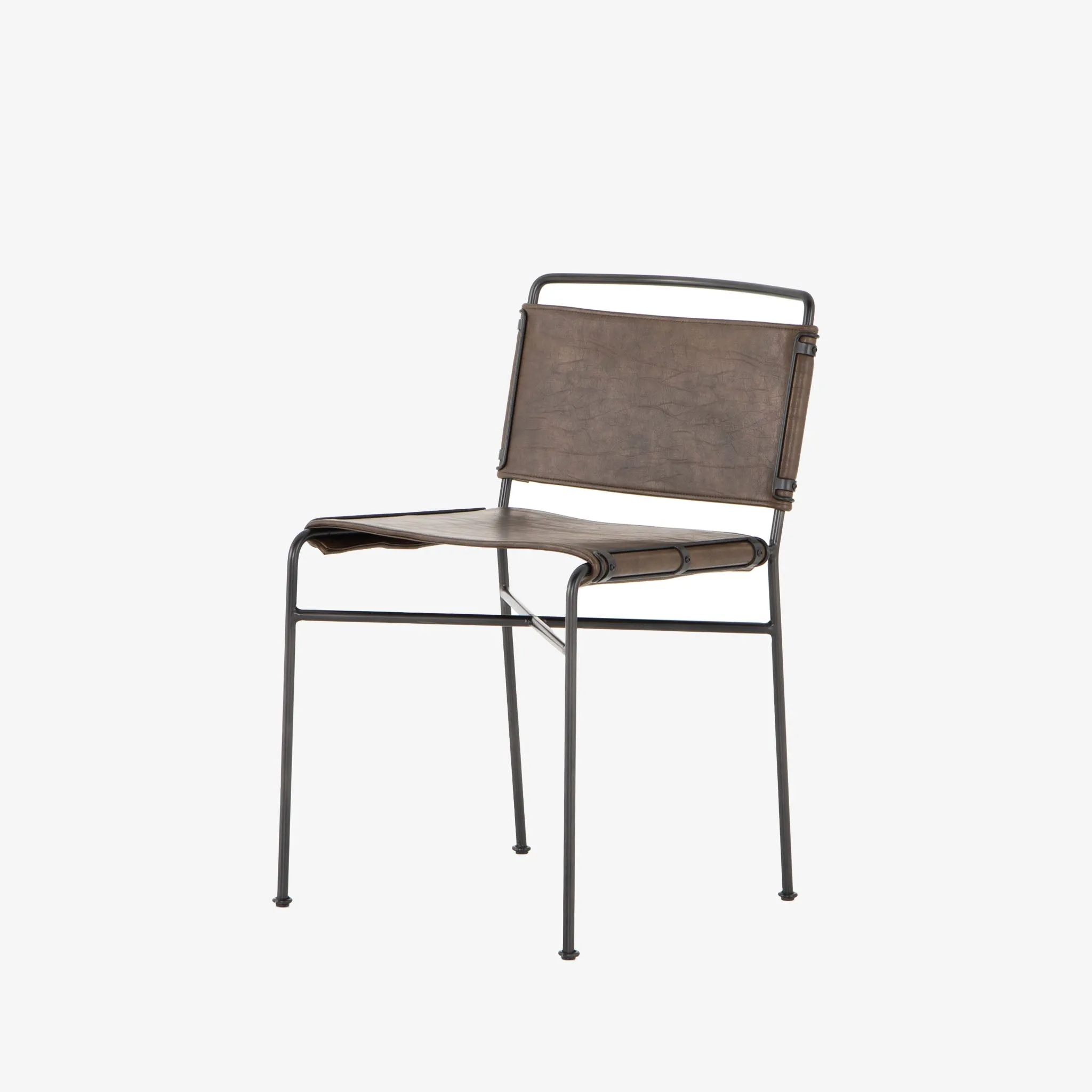 Four Hands Wharton Dining Chair - Distressed Brown