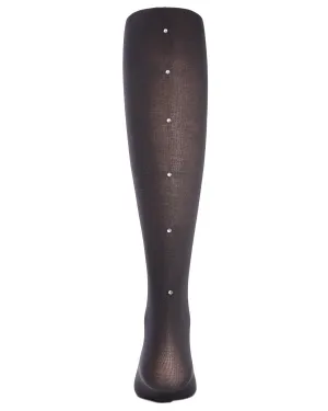 Girls' Rhinestone Backseam Semi-Opaque Tights