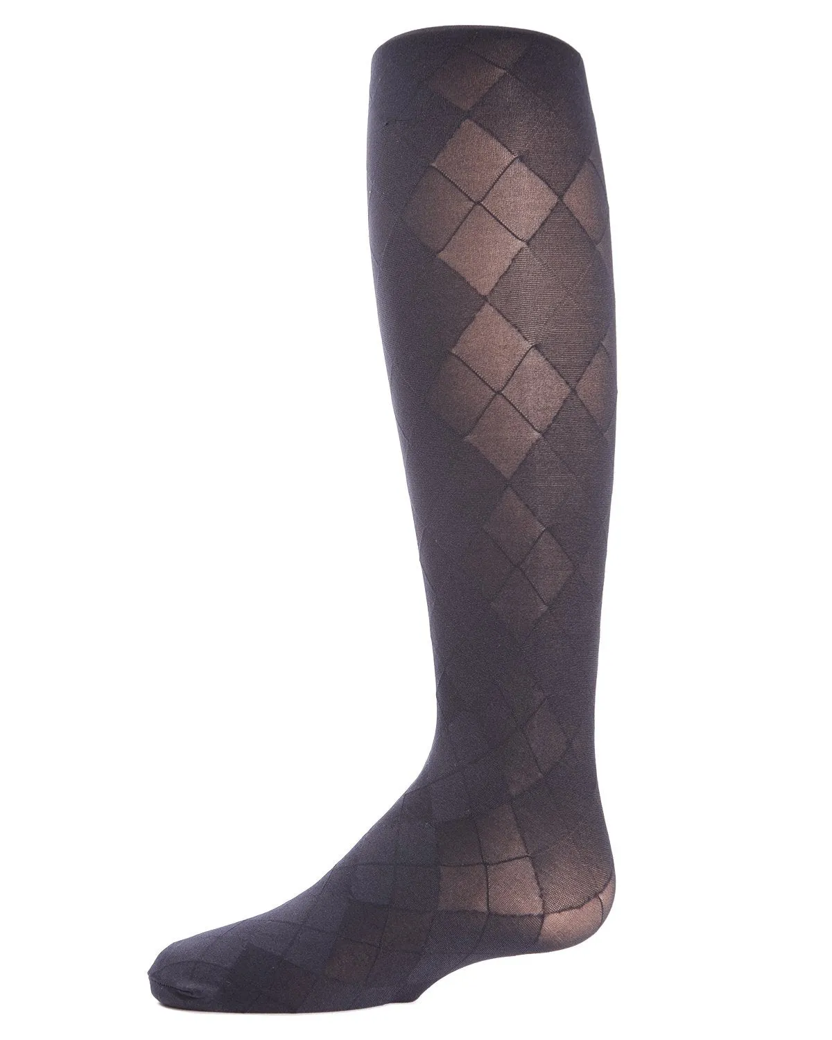 Girls' Sheer Argyle Nylon Tights