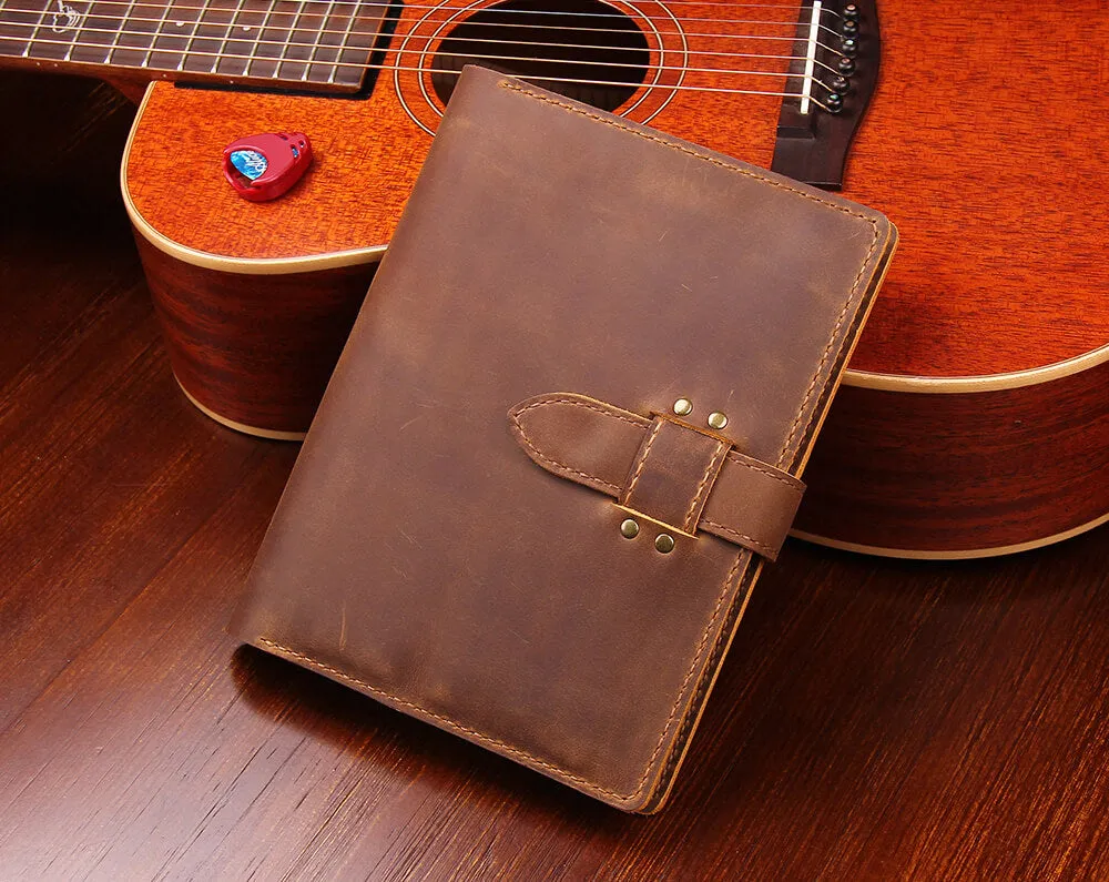 Handmade Leather Sketchbook Cover for 5.5" x 8.5" Sketchbook