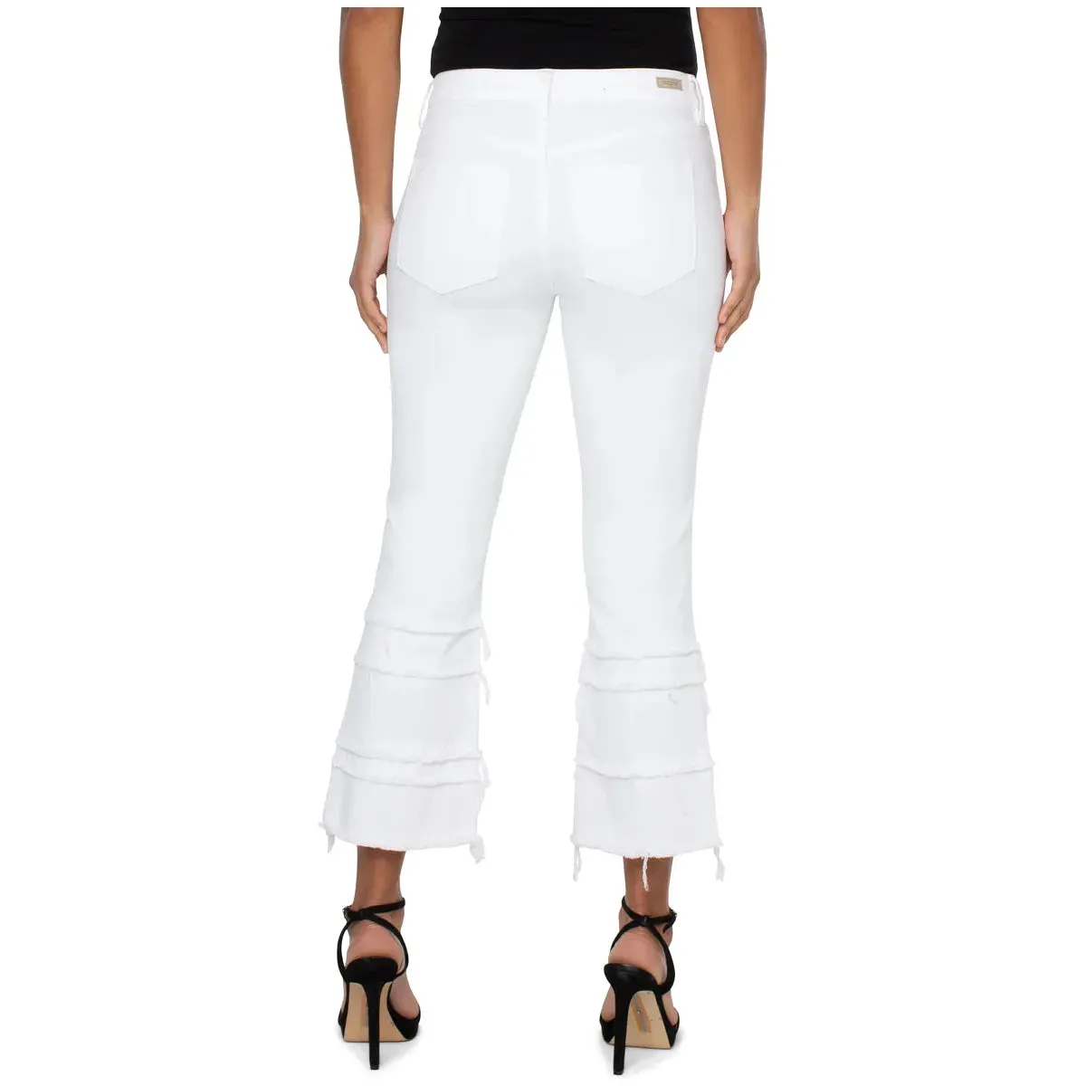 Hannah Crop Flare with Banded Crop Hem