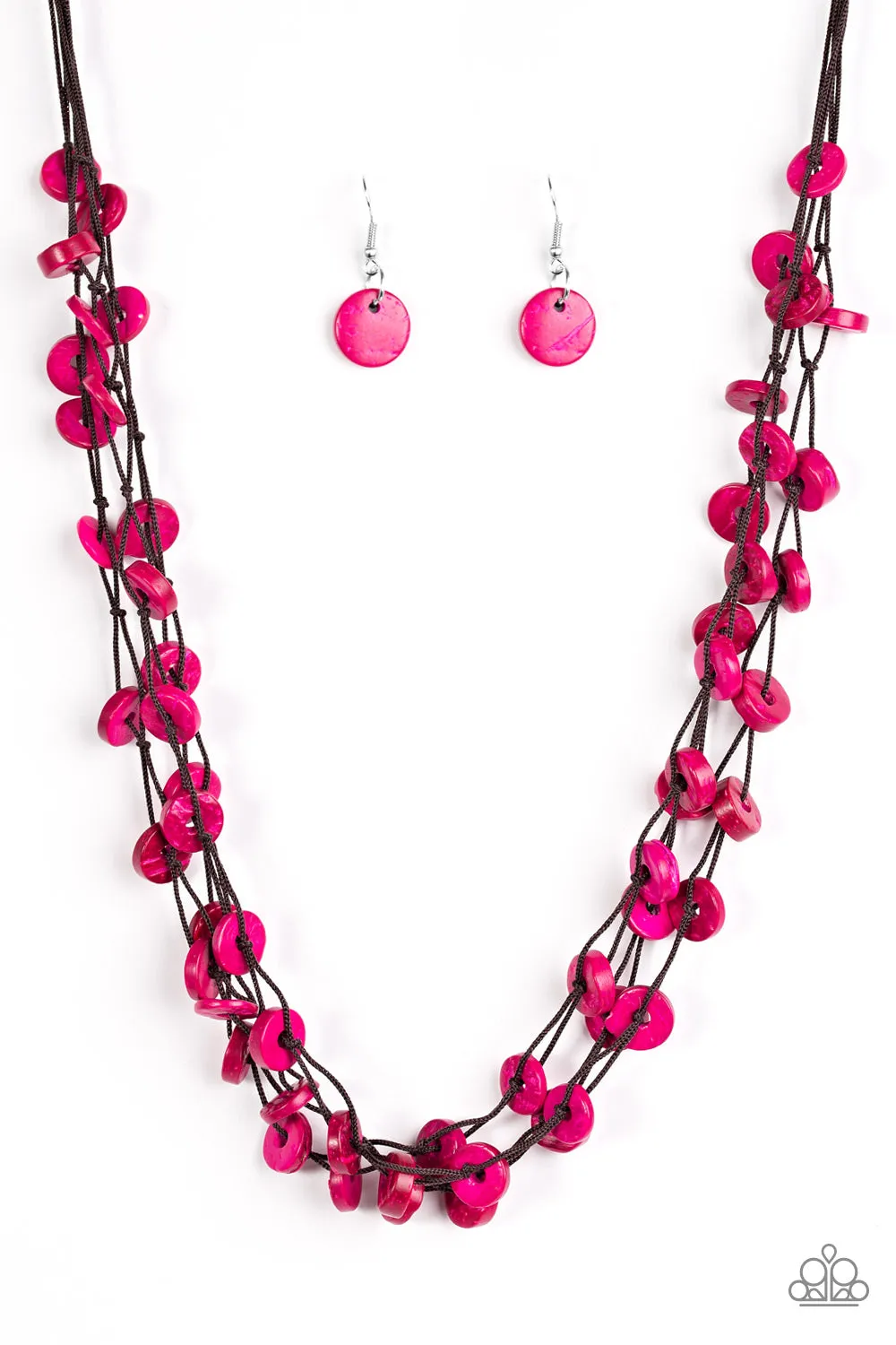 Hoppin Honolulu - Pink Paparazzi Necklace