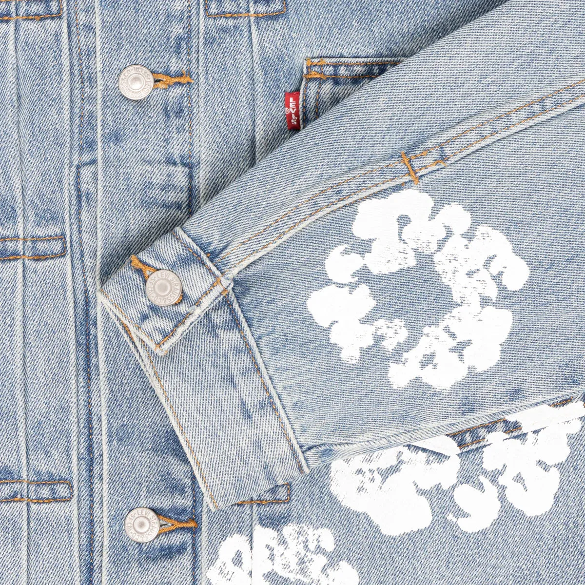 Jaqueta Jeans Light Wash Denim Tears x Levi's Azul