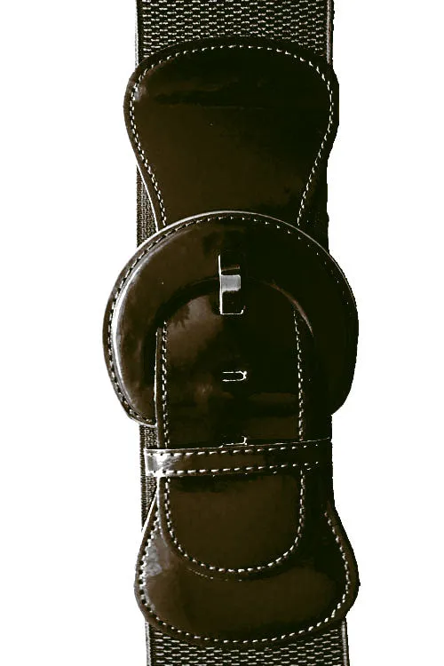 Kitty Deluxe Wide Cinch Belt in Black