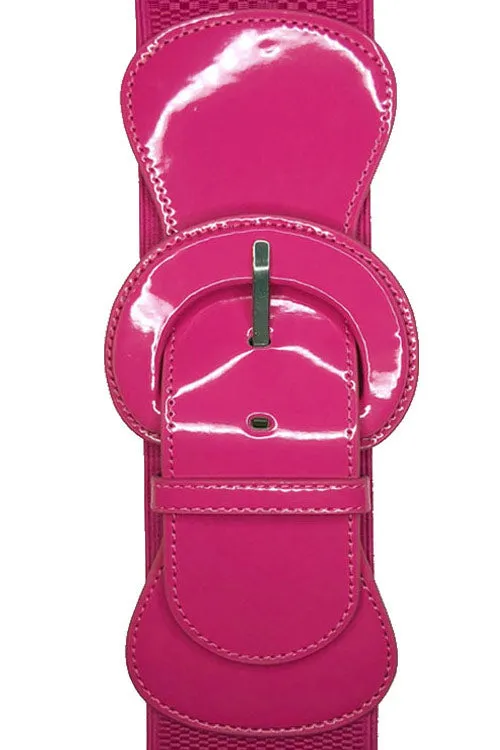 Kitty Deluxe Wide Cinch Belt in Magenta