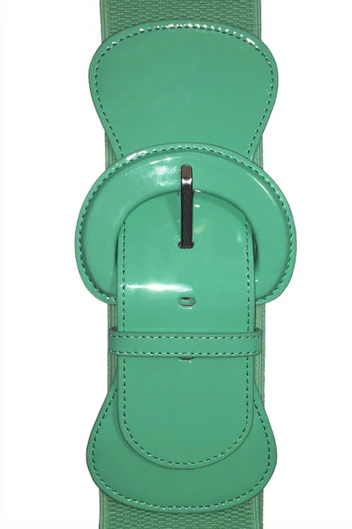 Kitty Deluxe Wide Cinch Belt in Opal Mint