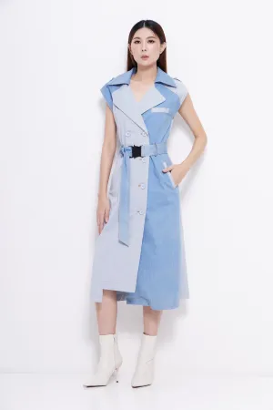 Lauren Bi-color Denim Dress