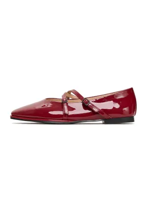 Leather Ballerinas Albina - Red