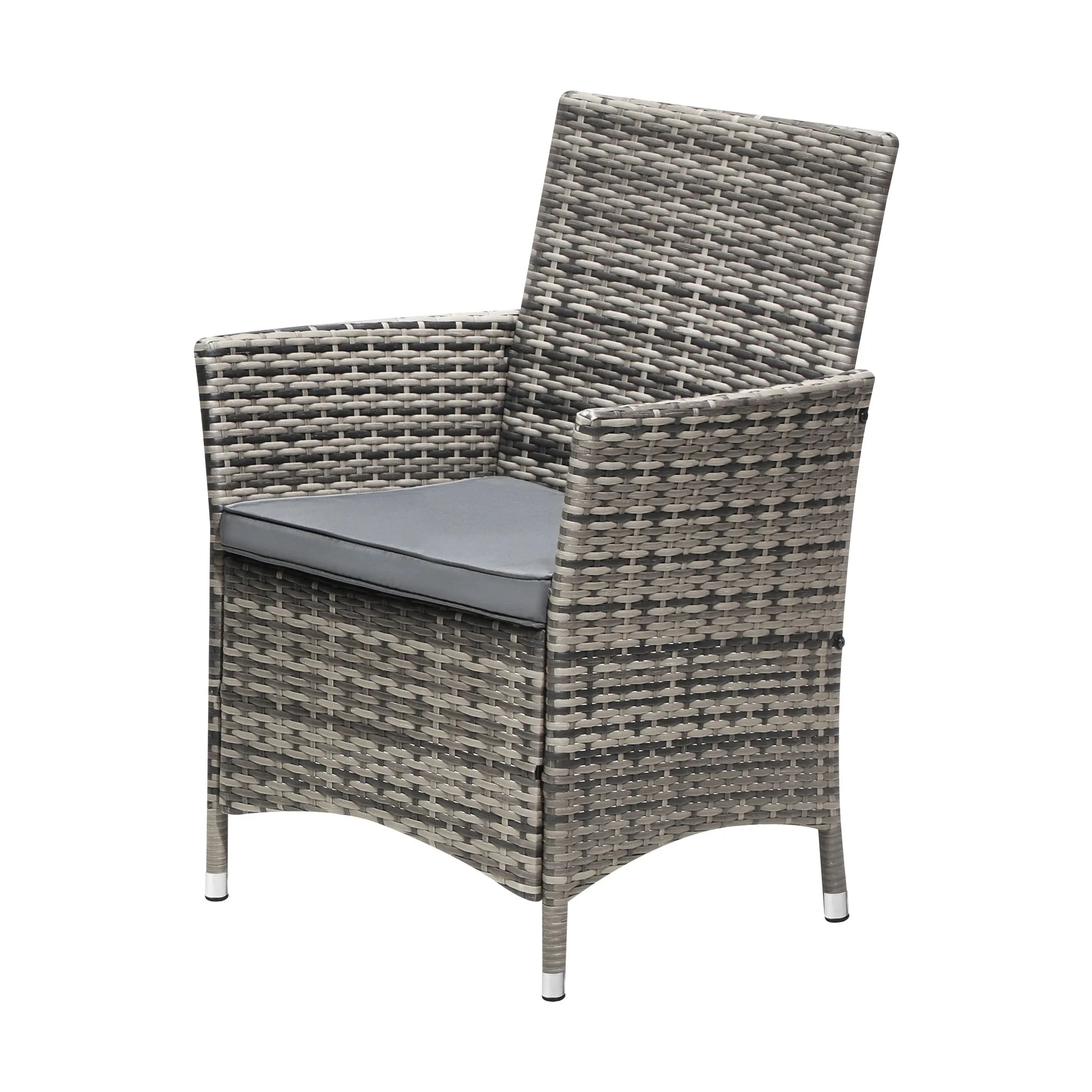 Livsip 2X Outdoor Dining Chairs Rattan Outdoor Patio Chairs Furniture Grey