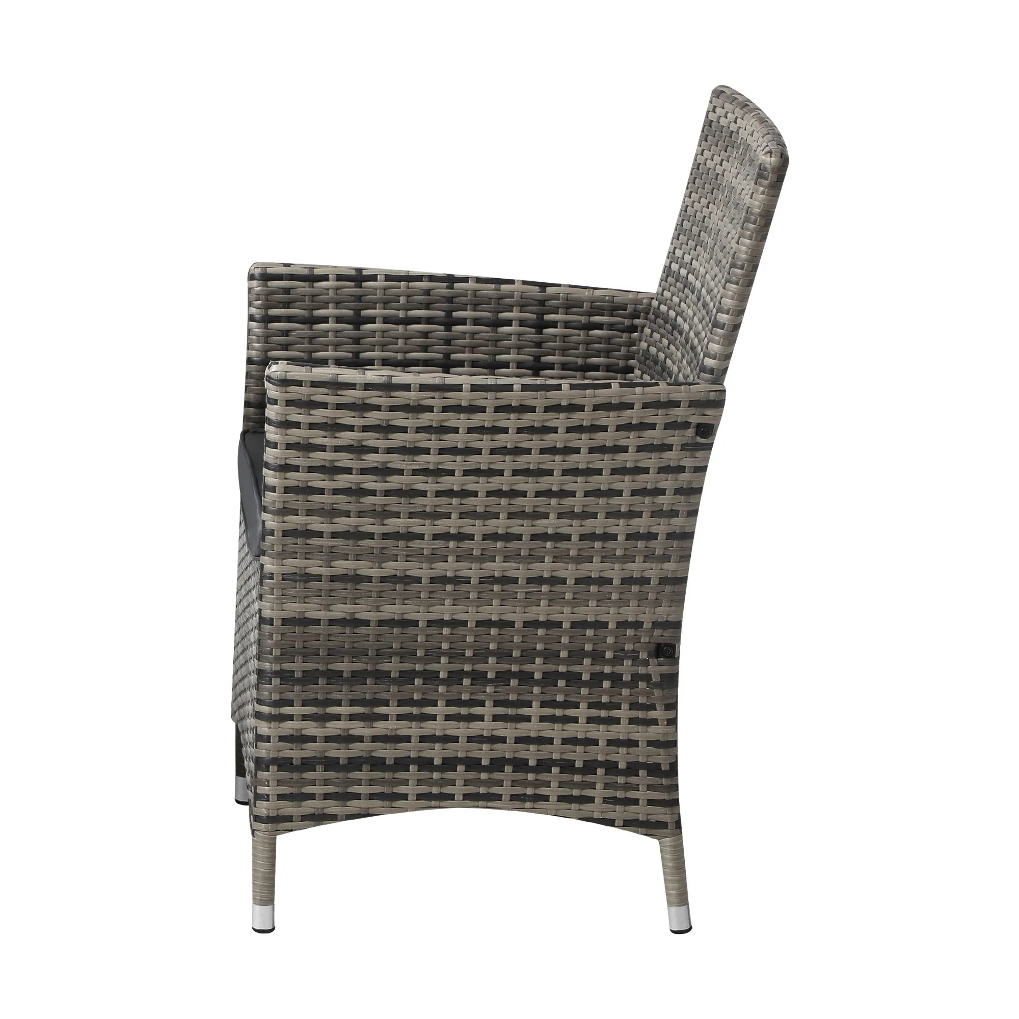 Livsip 2X Outdoor Dining Chairs Rattan Outdoor Patio Chairs Furniture Grey