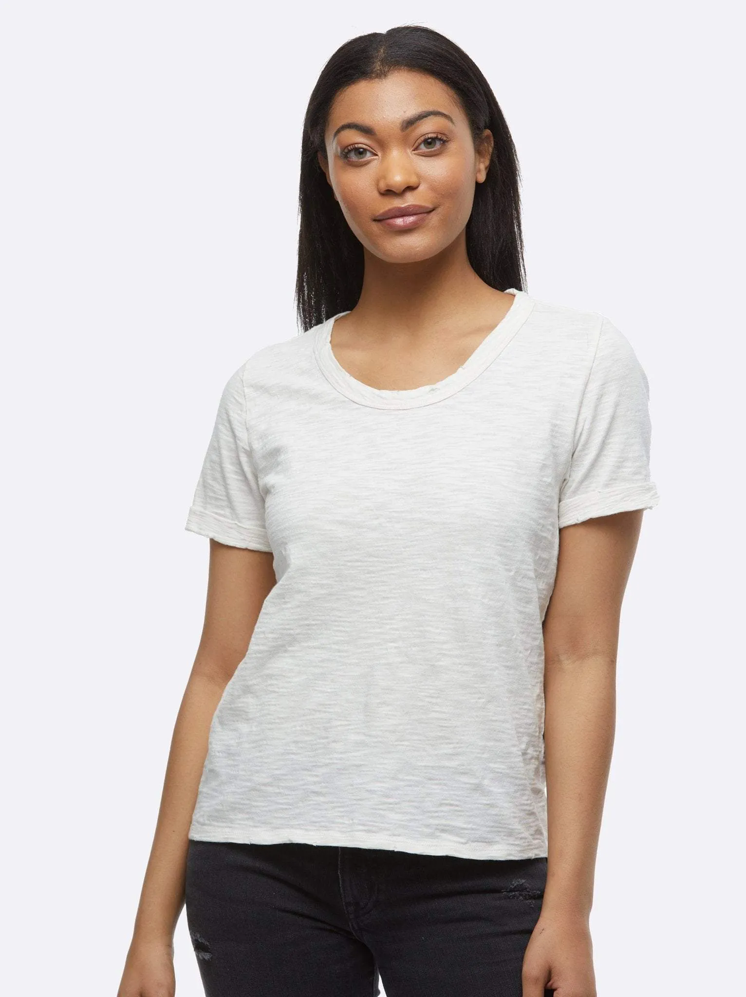 Lourdes Distressed Slouch Tee