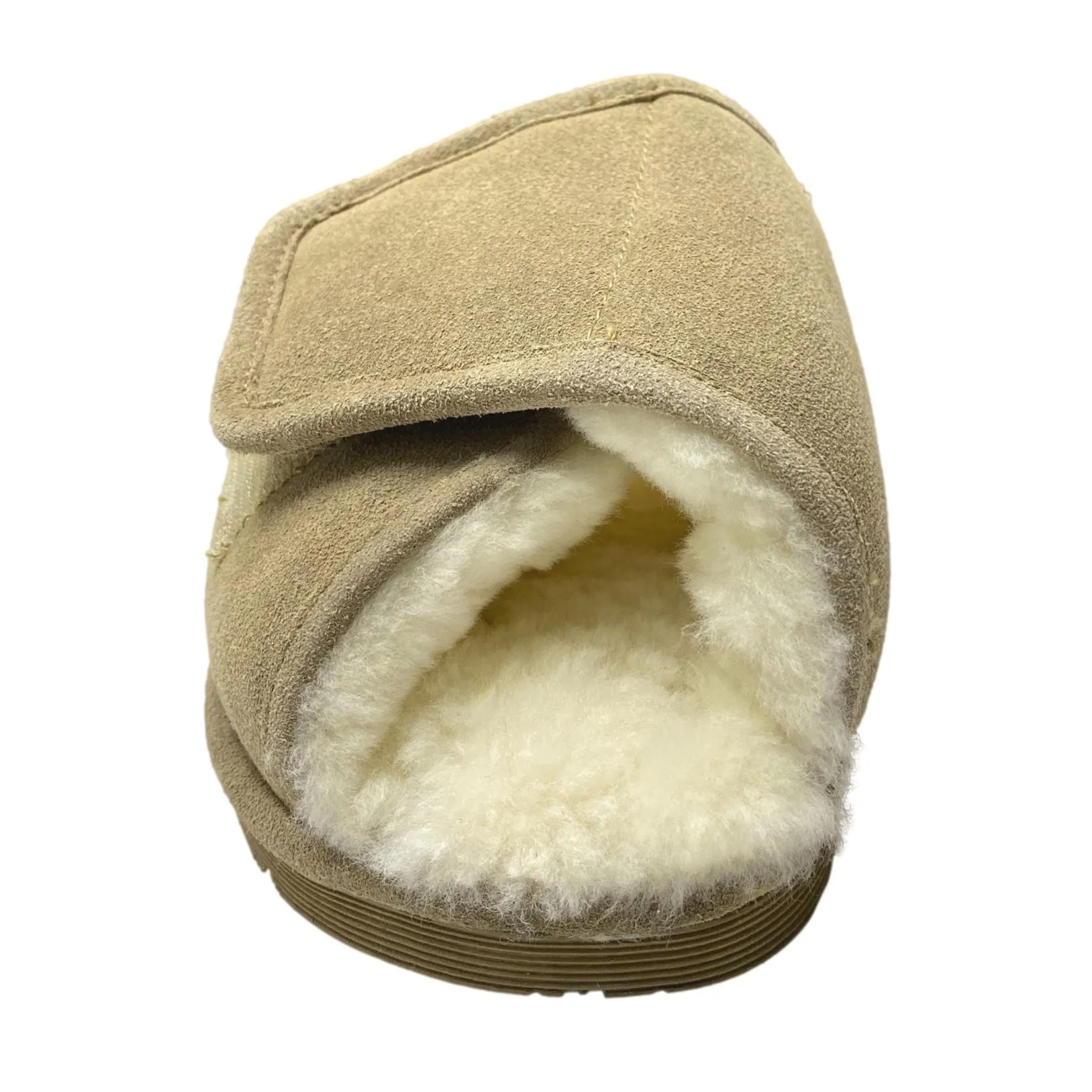 LU Women's Sheepskin Step-Ins - Adjustable Scuffs Shearling Slippers