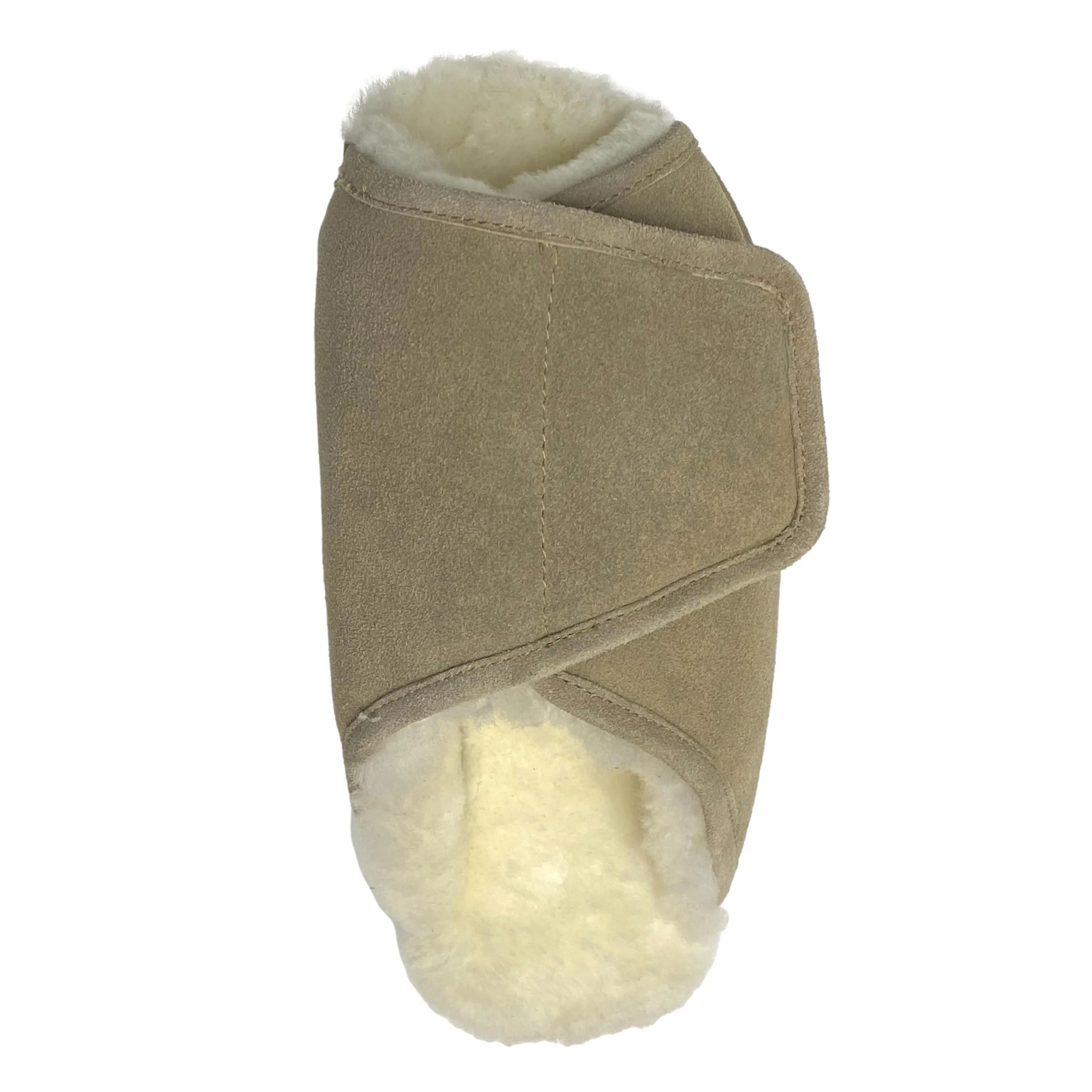 LU Women's Sheepskin Step-Ins - Adjustable Scuffs Shearling Slippers