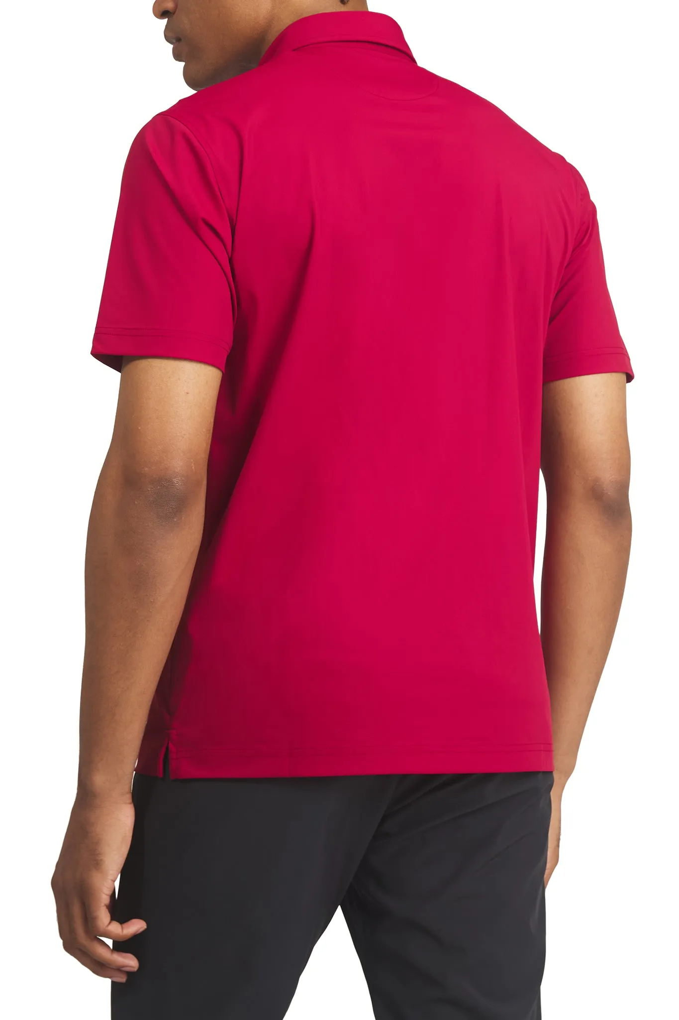 M-Red Men's Snap Placket Polo