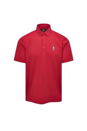 M-Red Men's Snap Placket Polo