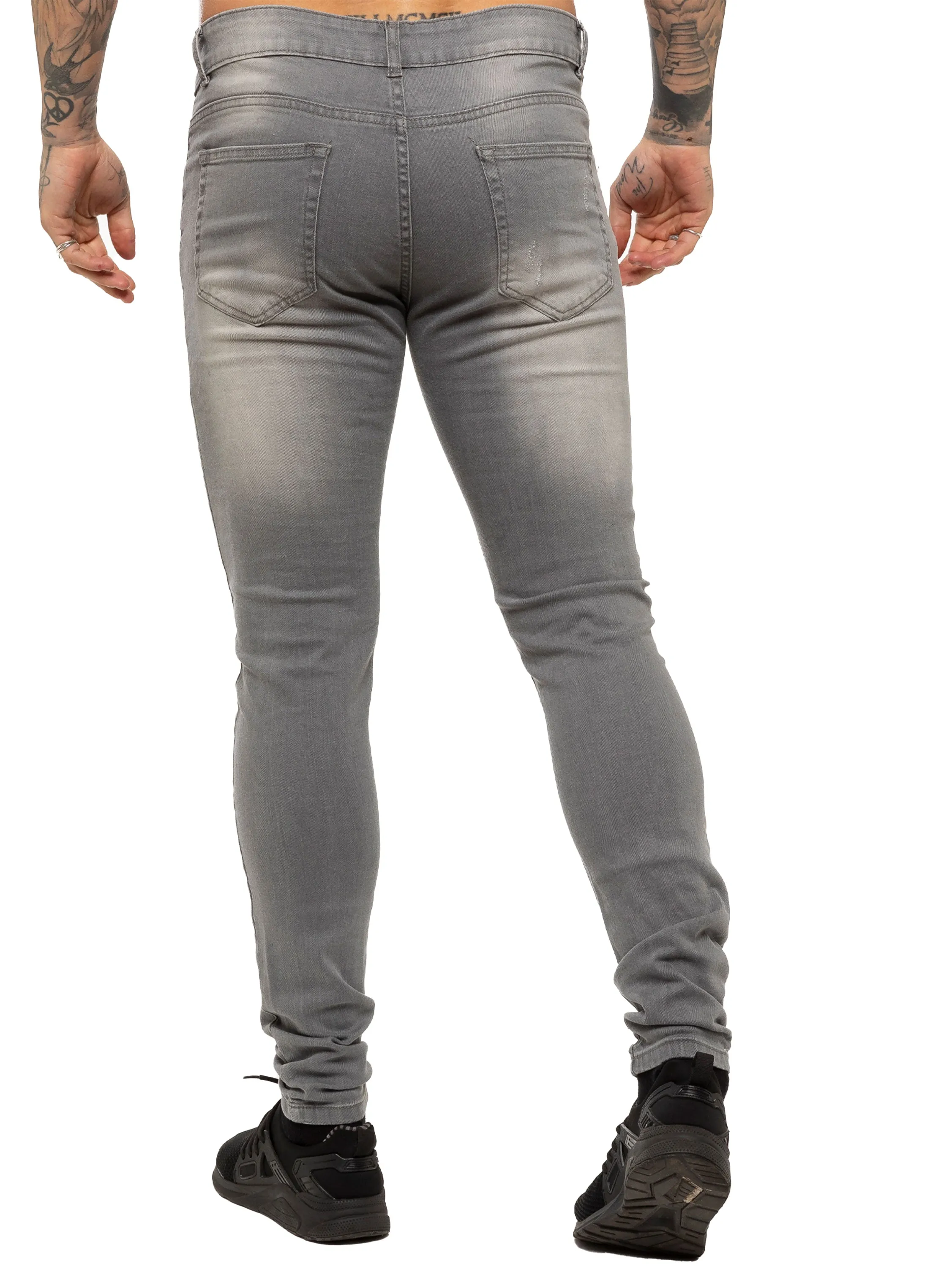 Mens Denim Ripped Denim Jeans| Enzo Designer Menswear