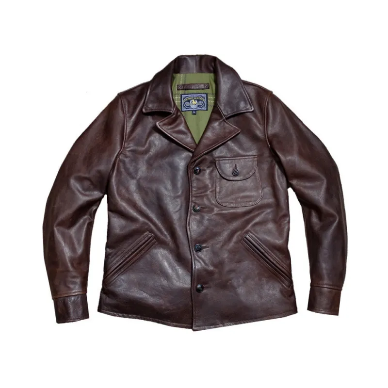 Men's Four Corners Leather Jacket Brown