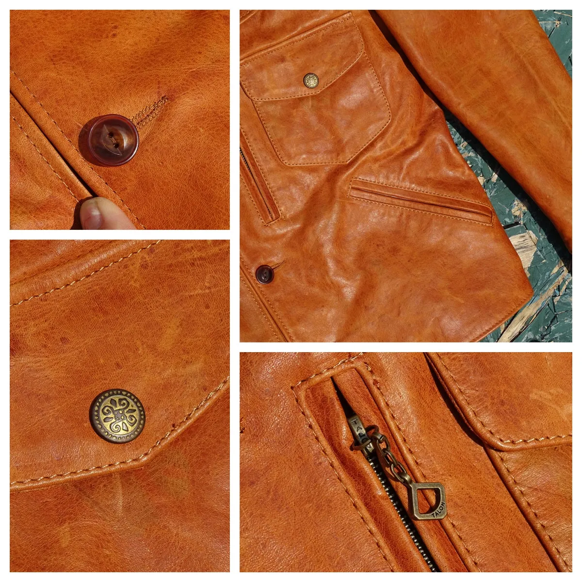 Men's Motorcycle Jacket Amber