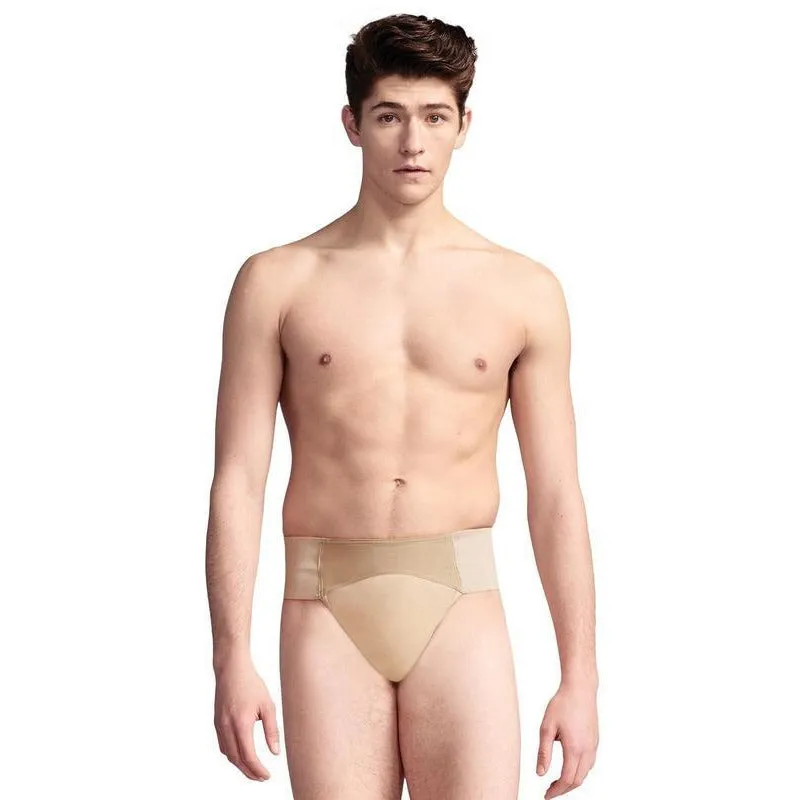 Men's Quilted Cotton Panel Thong Dance Belt