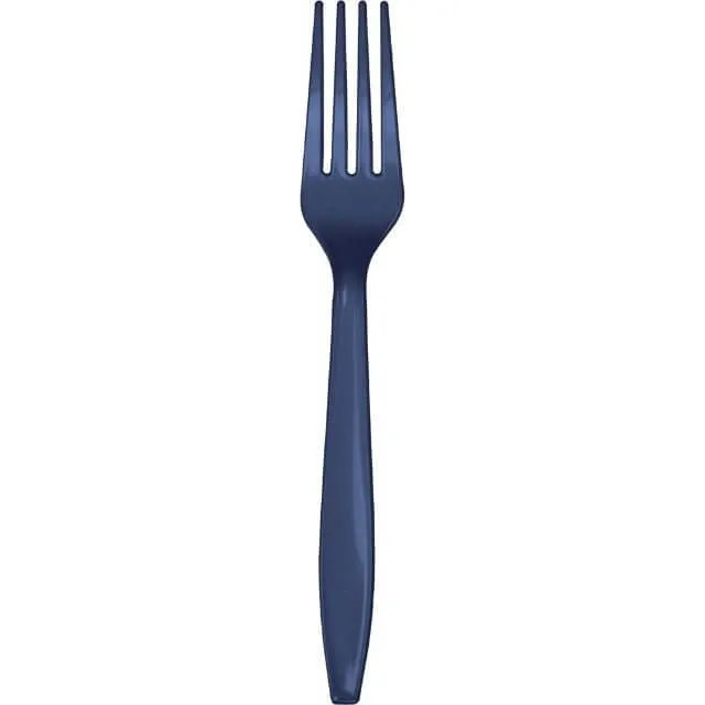 Navy Plastc Forks