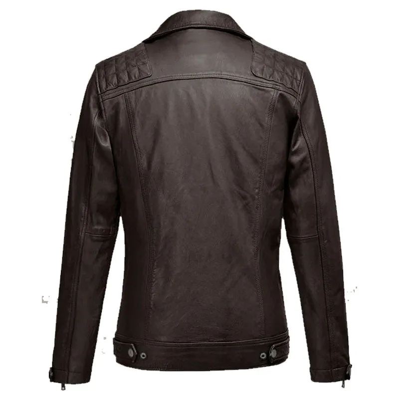 New Style Best Genuine Ironwood Brown Fashion Boys Leather Jacket