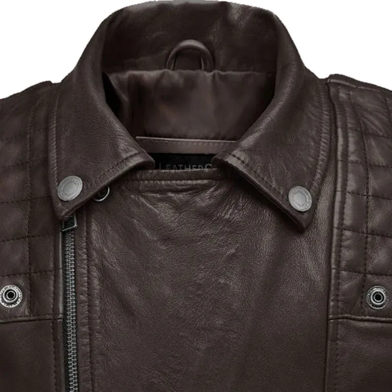 New Style Best Genuine Ironwood Brown Fashion Boys Leather Jacket