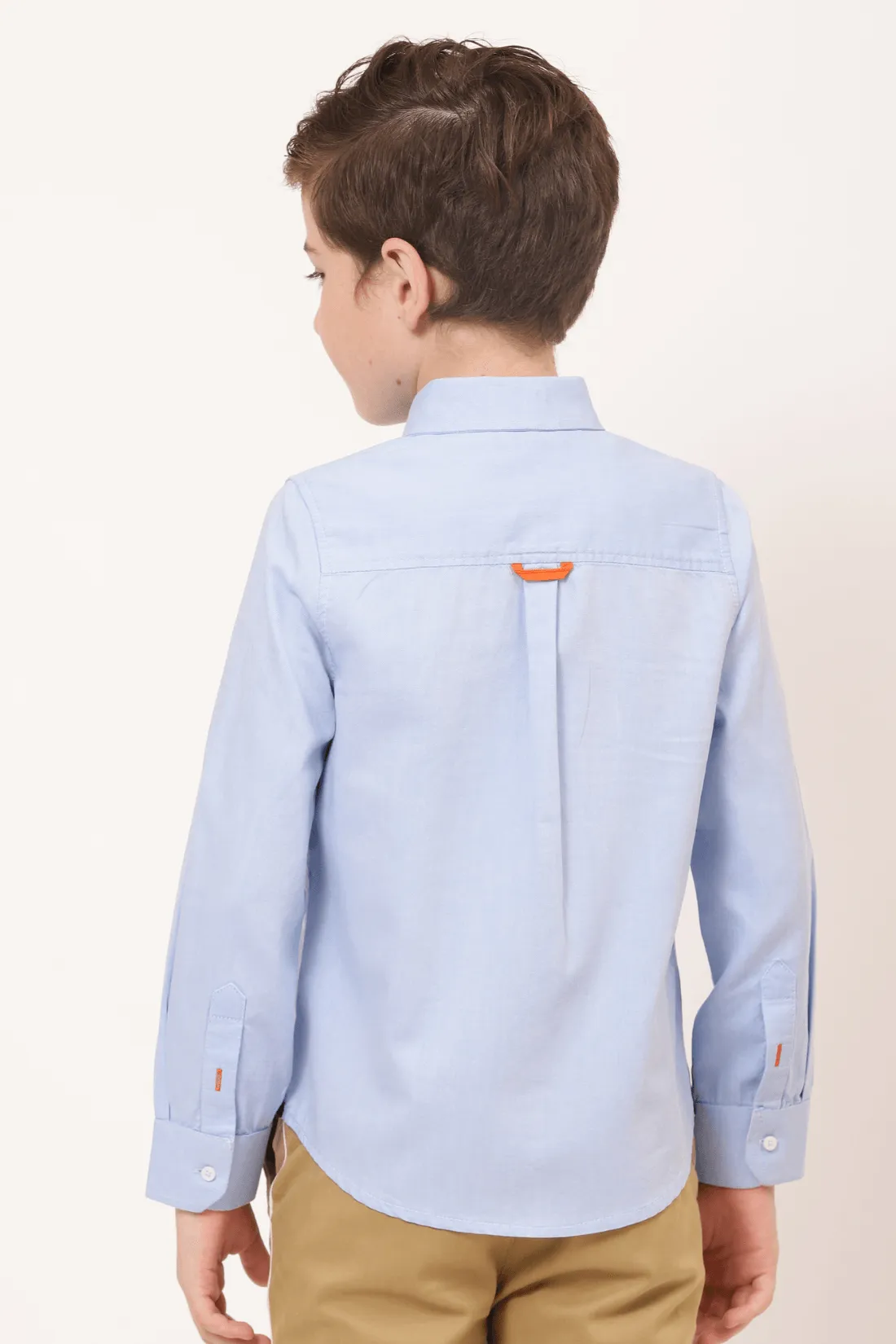 One Friday Varsity Chic Powder Blue Full Sleeves Shirt for Boys