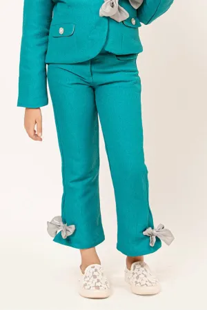 One Friday Whimsical Teal Trousers