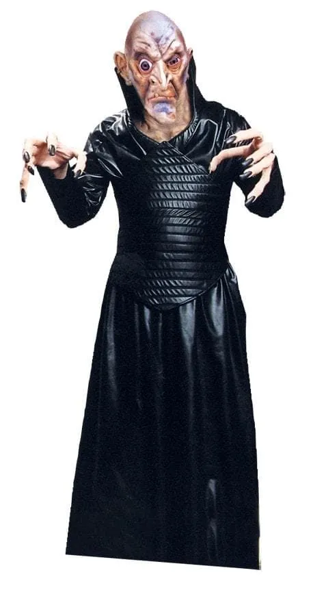 "Black Robe with Leather Look" Costume