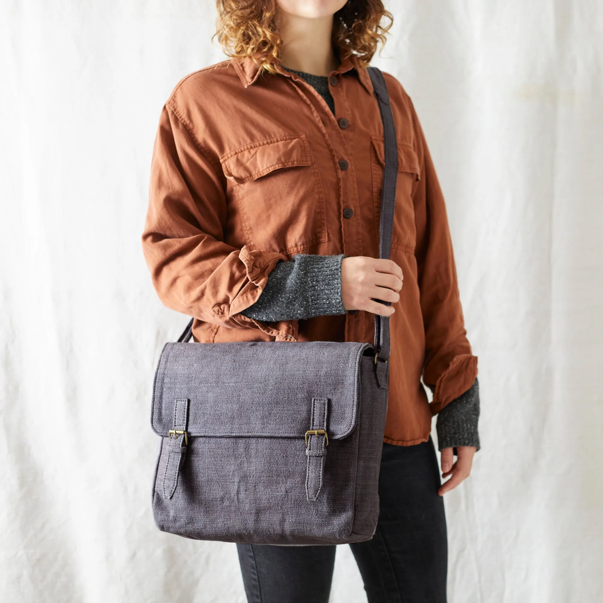 RAJUL Unisex Vegan Canvas Satchel (WS)